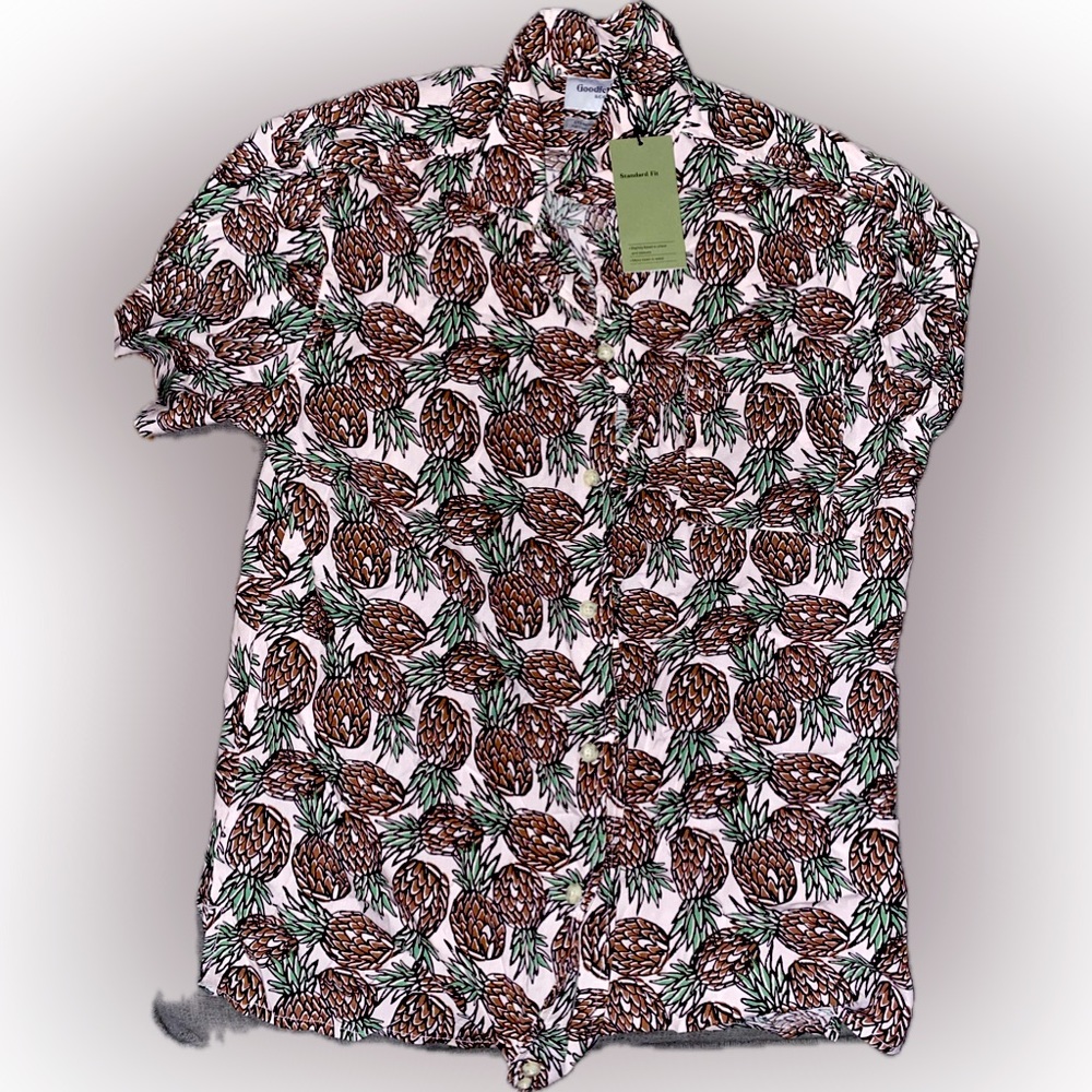 pineapple hawaiian button up